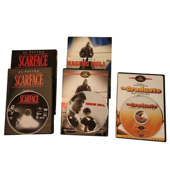 Classic Movie DVD Trio- Raging Bull, The Graduate, Scarface - Picture 3 of 6
